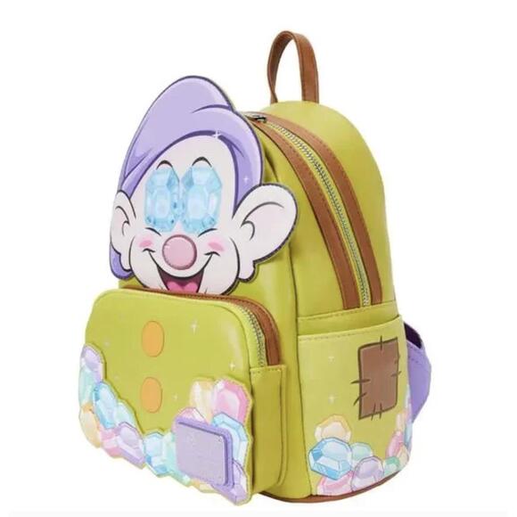 Loungefly Disney Snow White Diamond Dopey Cosplay Mini Backpack NWT - Picture 2 of 7